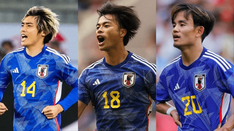 日本代表選手３人